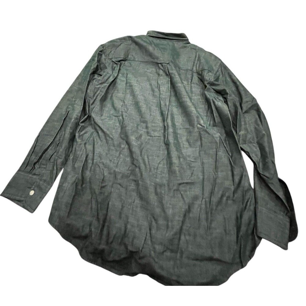 Chaps Ralph Lauren Men's Longsleeve Shirt Large Green Cotton - Picture 2 of 5